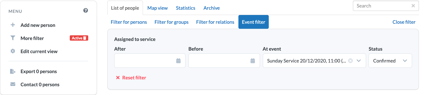 v3.68: Event filter and API for absences 🎄 – ChurchTools Blog (English)