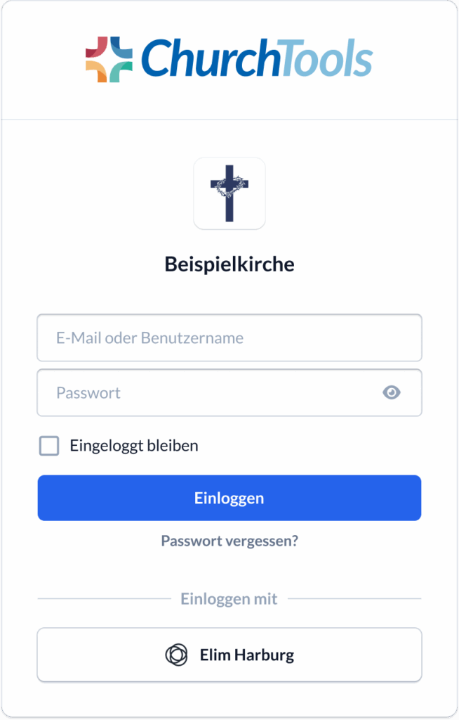 Einloggen mit externem ChurchTools-System